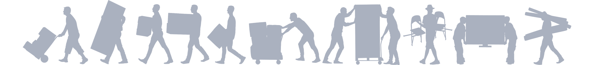 Umzugshelfer Silhouetten