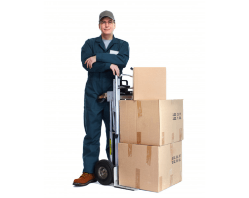 Umzugshelfer mit Kartons